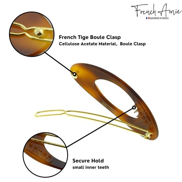 Small Celluloid Hair Clips Tortoise Shell 2 Pcs Women\'s Hair Accessories main image 8